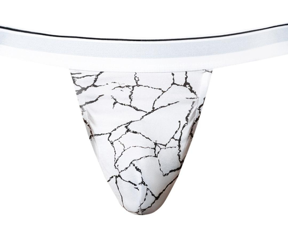 Male Power - Jock Strap - L/XL - White Marble photo-7