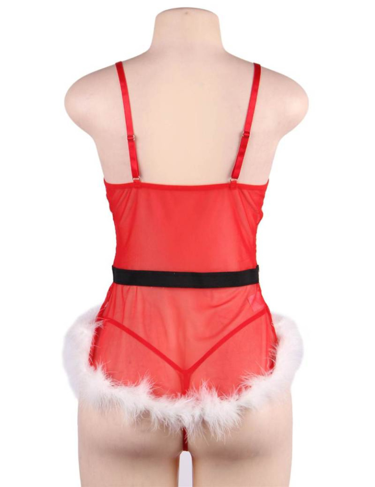Ohyeah - Christmas Romper Costume - Red - M photo
