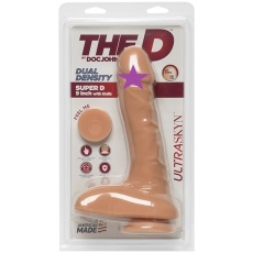 Doc Johnson - 9" Super D Realistic Dildo w Balls - Vanilla 照片