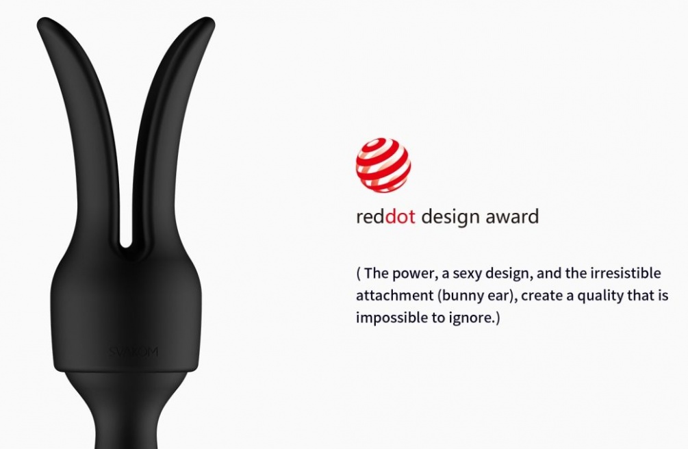 Sexy design with detachable bunny ears that will take Emma’s... SVAKOM - Emma Neo Warming Vibrator - Black photo-8