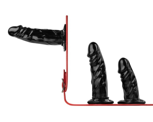 Triple Dildo Strap-On Harness from Easytoys Fetish Collectio... Easytoys - Triple Dildo Strap-On Harness - Black photo