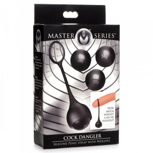 Master Series - 阴茎环连四个重量球 - 黑色 照片