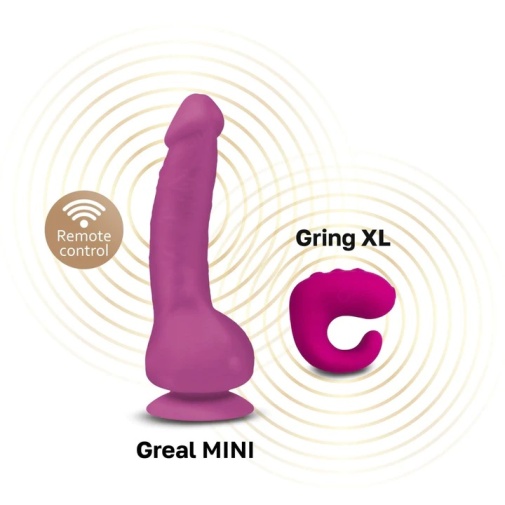 Gvibe - Greal Mini 震動仿真陽具 - 紫紅色 照片