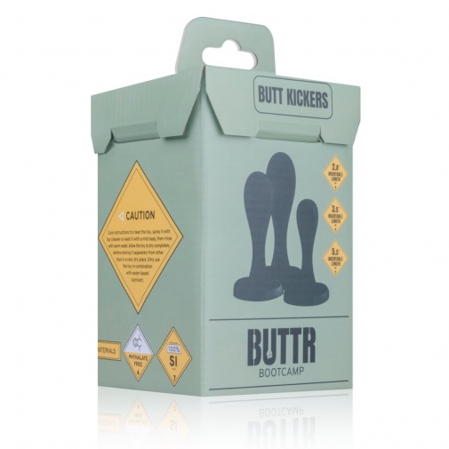 BUTTR - Butt Kickers 后庭塞套装 - 黑色 照片