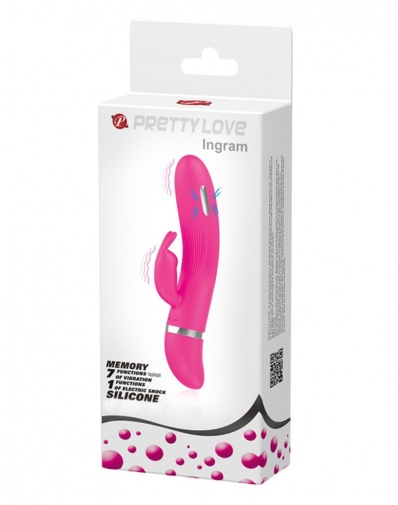 Pretty Love - Ingram 兔子振动器带电击 - 粉红色 照片
