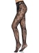 Leg Avenue - Chantilly Floral Lace Tights - Black photo-5