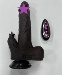 Secwell - Vibro Dildo w Clit Stimulator - Black photo