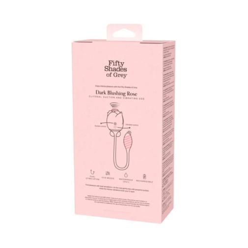 Fifty Shades of Grey - Dark Rose Suction Vibrator - Black 照片