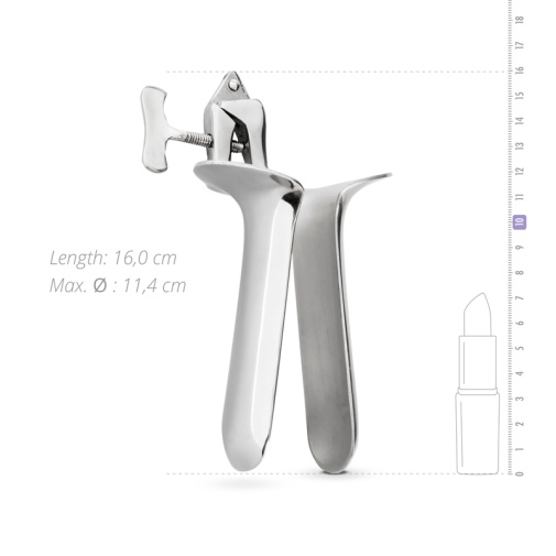 Sinner Gear - Collins Vaginal Speculum - Silver photo