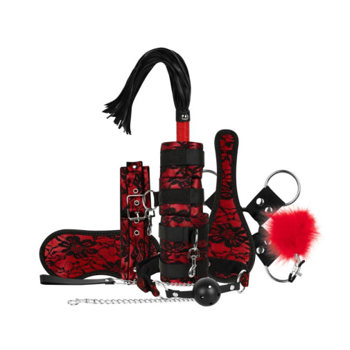 Bedroom Fantasies - Lace Look SM Set 8pcs - Red photo