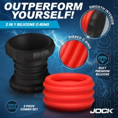 Jock - 2-in-1 C-Ring Stretcher - Black/Red 照片