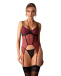Obsessive - Parisel Corset - Burgundy - L/XL photo