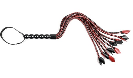 Sportsheets - Saffron Braided Flogger - Red/Black photo