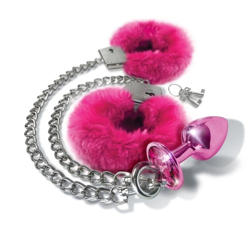 Nixie - Metal Plug w Fur Cuffs - Pink photo