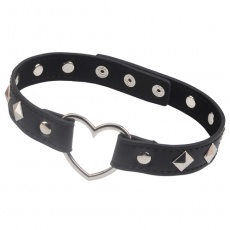 Toynary - SM14 Heart Leather Collar - Black photo