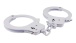 Nasstoys - Sinful Metal Hand Cuffs w Rope - White photo-2