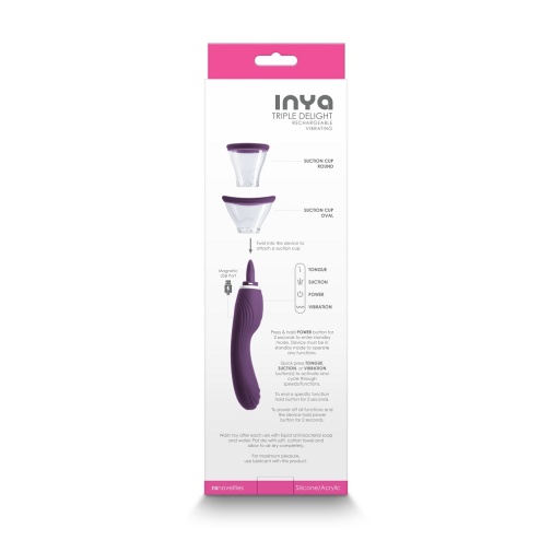 NS Novelties - INYA Triple Delight Vibrator - Purple photo