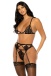 Oh La La Cheri - Myla Cage 3pcs Set - Black - S/M photo-5