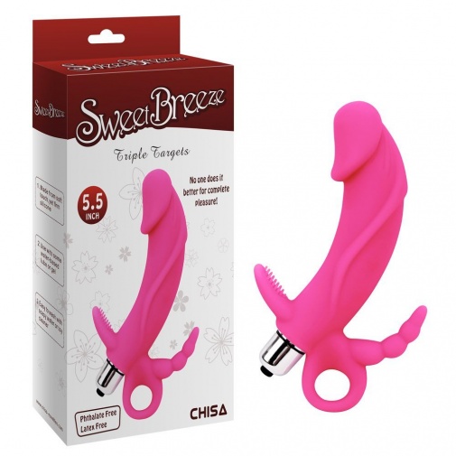 Chisa - Triple Targets Vibro Plug - Pink photo