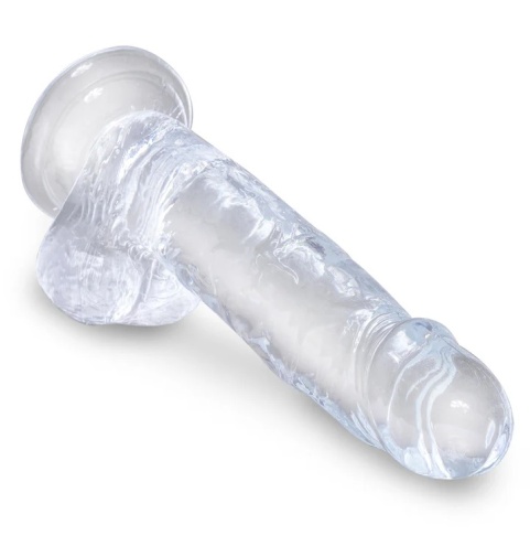 King Cock - 7" Cock w Balls - Clear photo