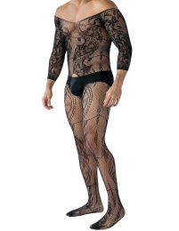 Cut4men - Lacey Men Bodystocking - Black - S/M photo