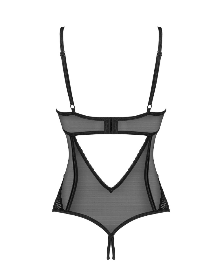 Obsessive - Serena Love 开裆式连身内衣 - 黑色 - 加细/细码 照片