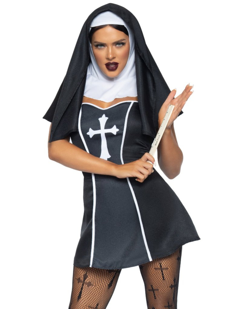 Leg Avenue - Naughty Nun Costume - Black - M photo