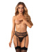 Obsessive - Isinne Garter Stockings - Black - S/M/L 照片-6