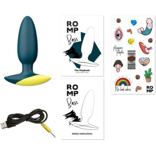 ROMP - Bass Vibrating Anal Plug - Dark Green photo