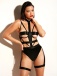 Oh La La Cheri - Lethal Harness Teddy - Black - L photo-4