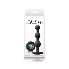 NS Novelties - Glams Ripple Butt Plug - Black photo