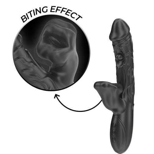 Ibiza - Realistic Biting Rabbit Vibrator - Black photo
