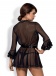 Obsessive - Piccorosa Robe & Thong - Black - S/M photo-2