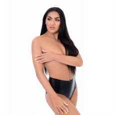 Me You Us - Latex Crotchless Panties - Black - S 照片