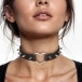 Master Series - Spiked Heart Choker - Black 照片-2