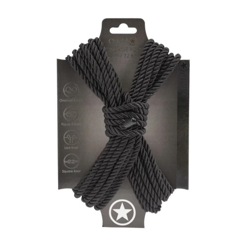 Ouch - Bondage Rope 10m - Black photo