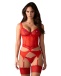 Obsessive - Cupide Desir Corset - Red - L/XL photo