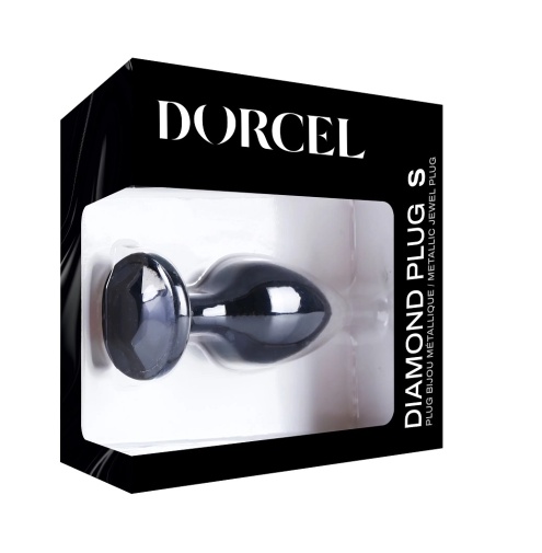 Dorcel - 金属钻石底座后庭塞 细码 - 黑色 照片