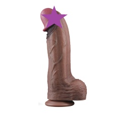 Lovetoy - 13" XXL Dual Layered Cock - Brown photo
