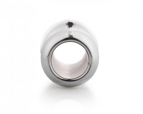 MT - Hollow Anal Plug M-size - Silver photo