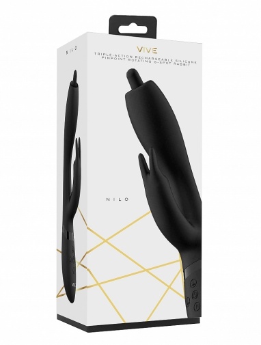 Vive - Nilo Pinpoint Rabbit Vibrator - Black photo