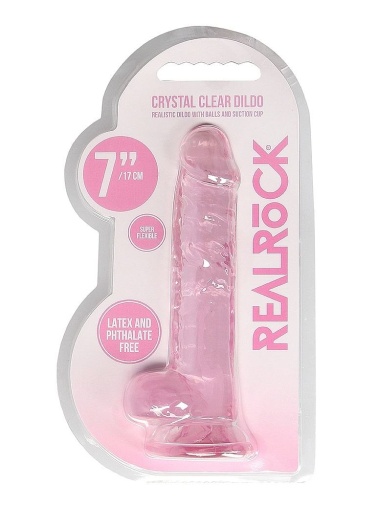 RealRock - 7" Realistic Dildo w Balls - Pink 照片