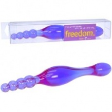 ToysHeart - Freedom Gamma 双头假阳具 20.5x3cm - 透明紫色 照片