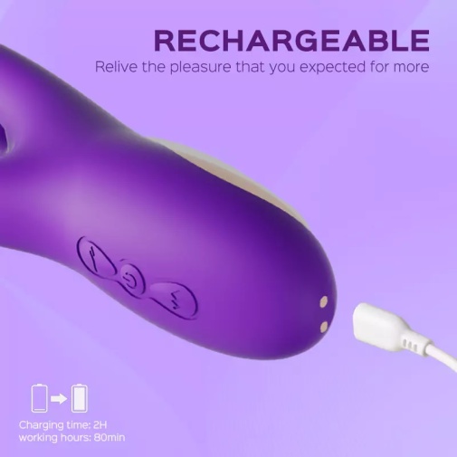 Honey Play Box - Bora Rabbit Tapping Vibrator - Purple photo