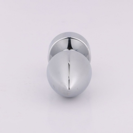 MT - Anal Plug 77x29mm - Silver/Red photo