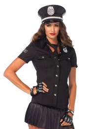 Leg Avenue - Police Shirt Costume - Black - S photo