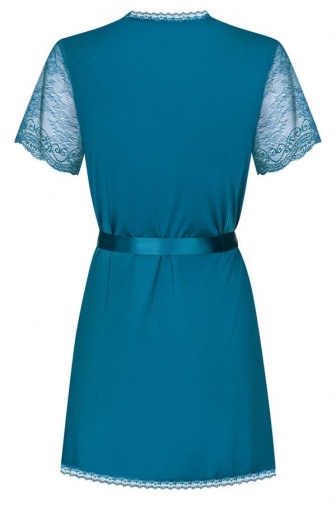Obsessive - Miamor Robe & Thong - Turquoise - S/M photo
