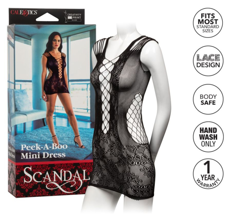 CEN - Scandal Peek-A-Boo Mini Dress - Black photo