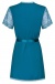 Obsessive - Miamor Robe & Thong - Turquoise - S/M photo-8
