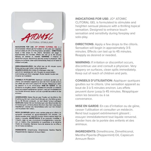 JO - Atomic 热感阴蒂刺激凝胶 - 10ml 照片